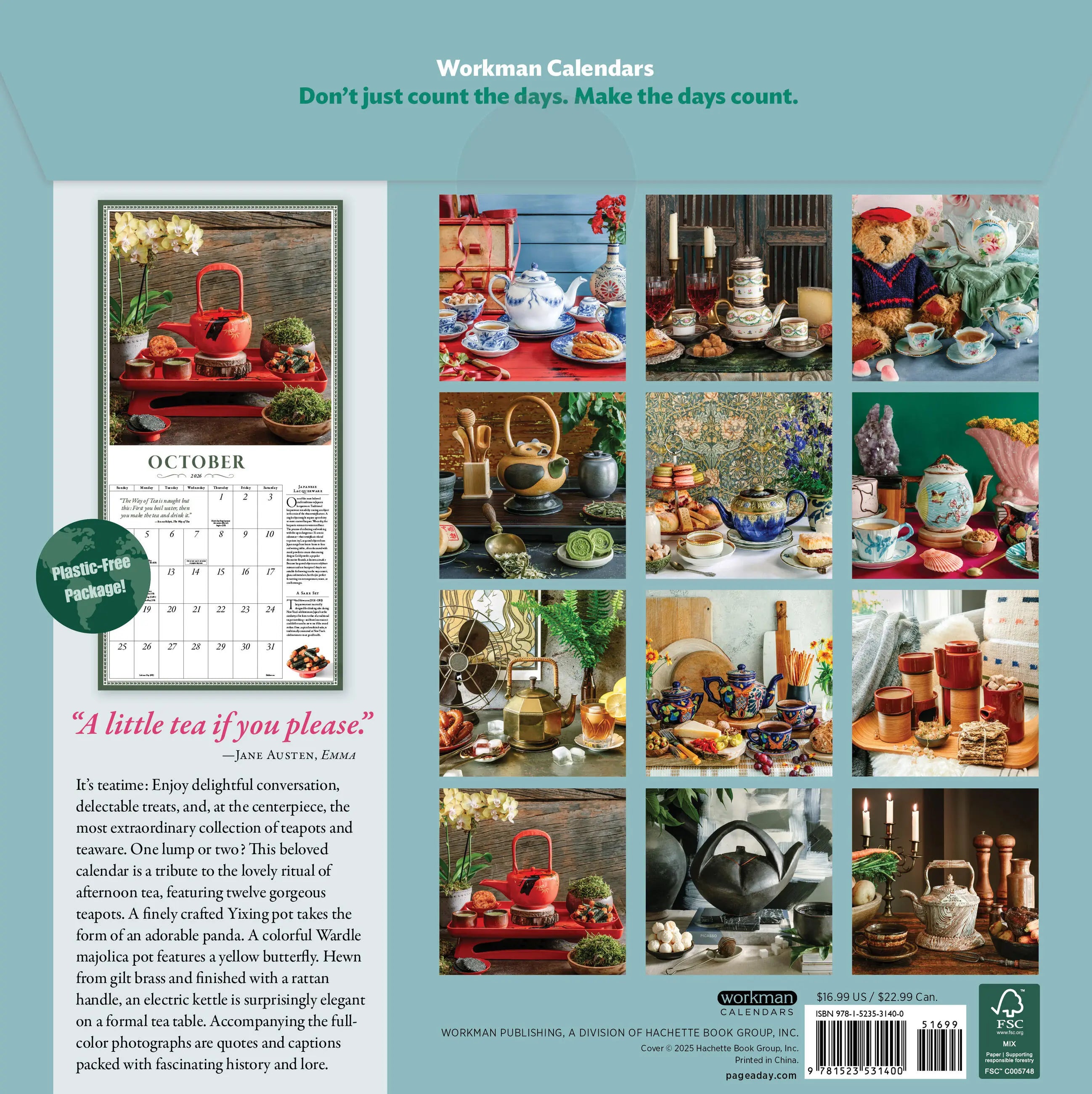 The Collectible Teapot 2026 Wall Calendar