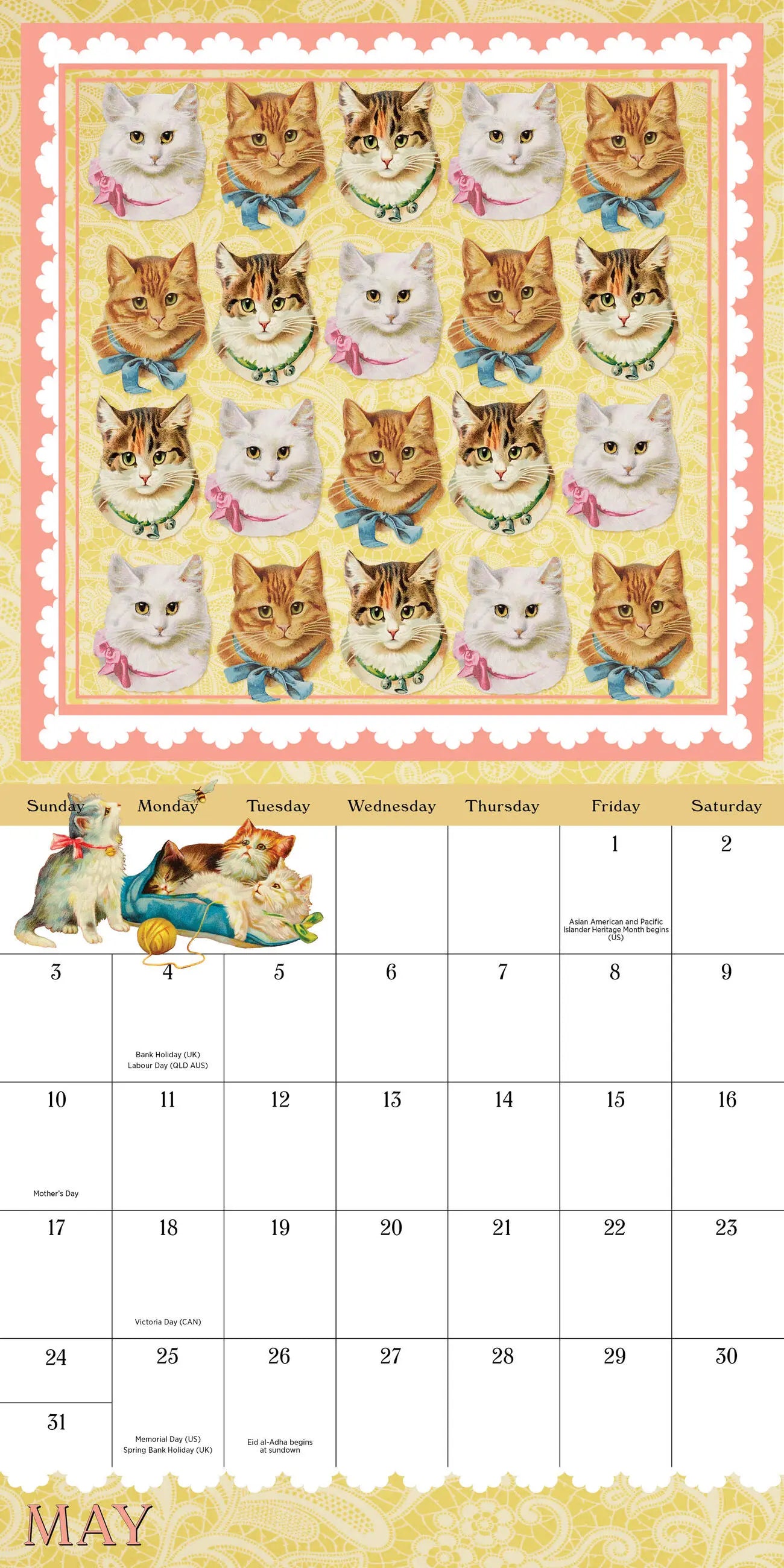 Cynthia Hart’s Victoriana Cats 2026 Mini Wall Calendar