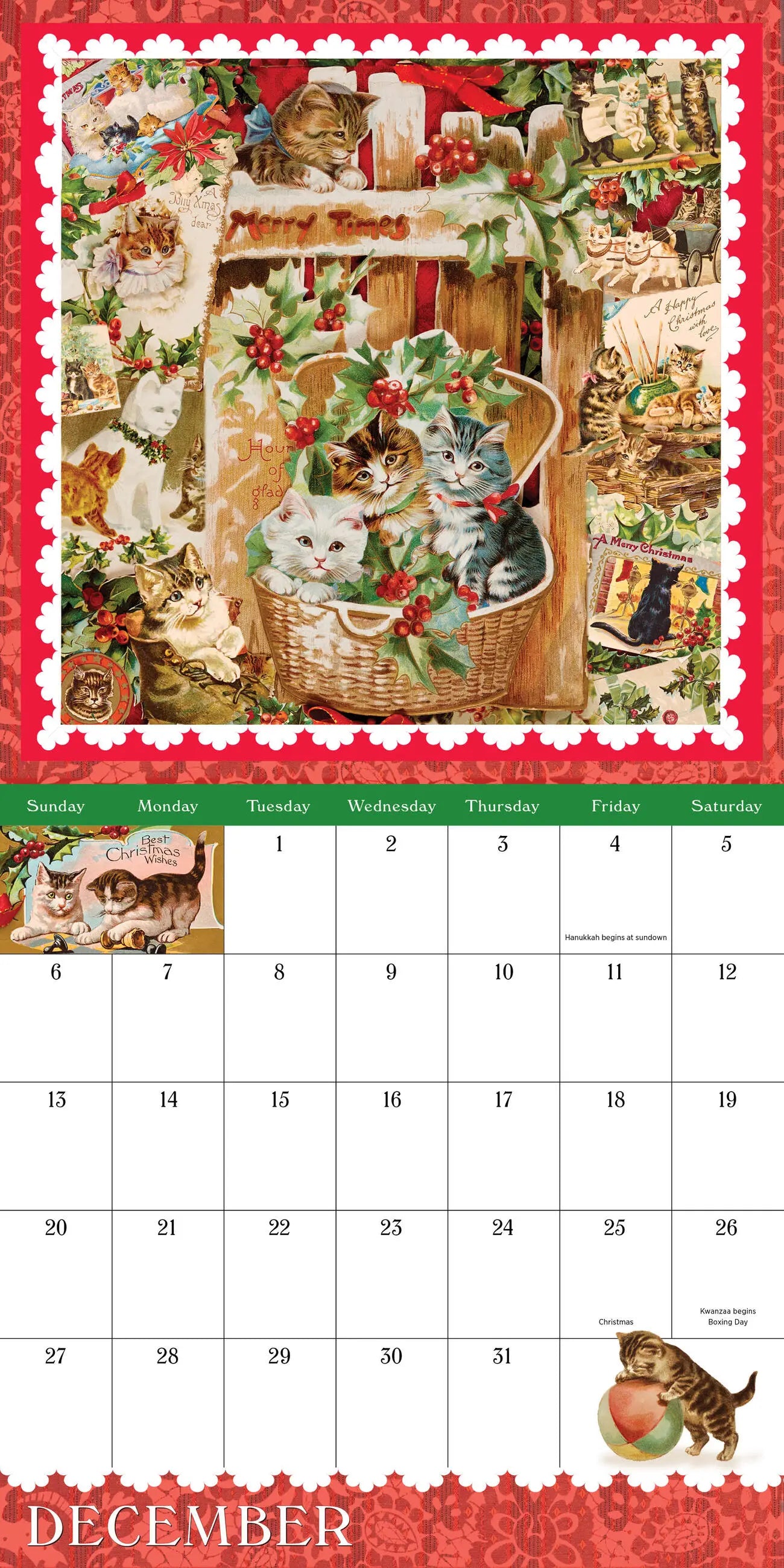 Cynthia Hart’s Victoriana Cats 2026 Mini Wall Calendar
