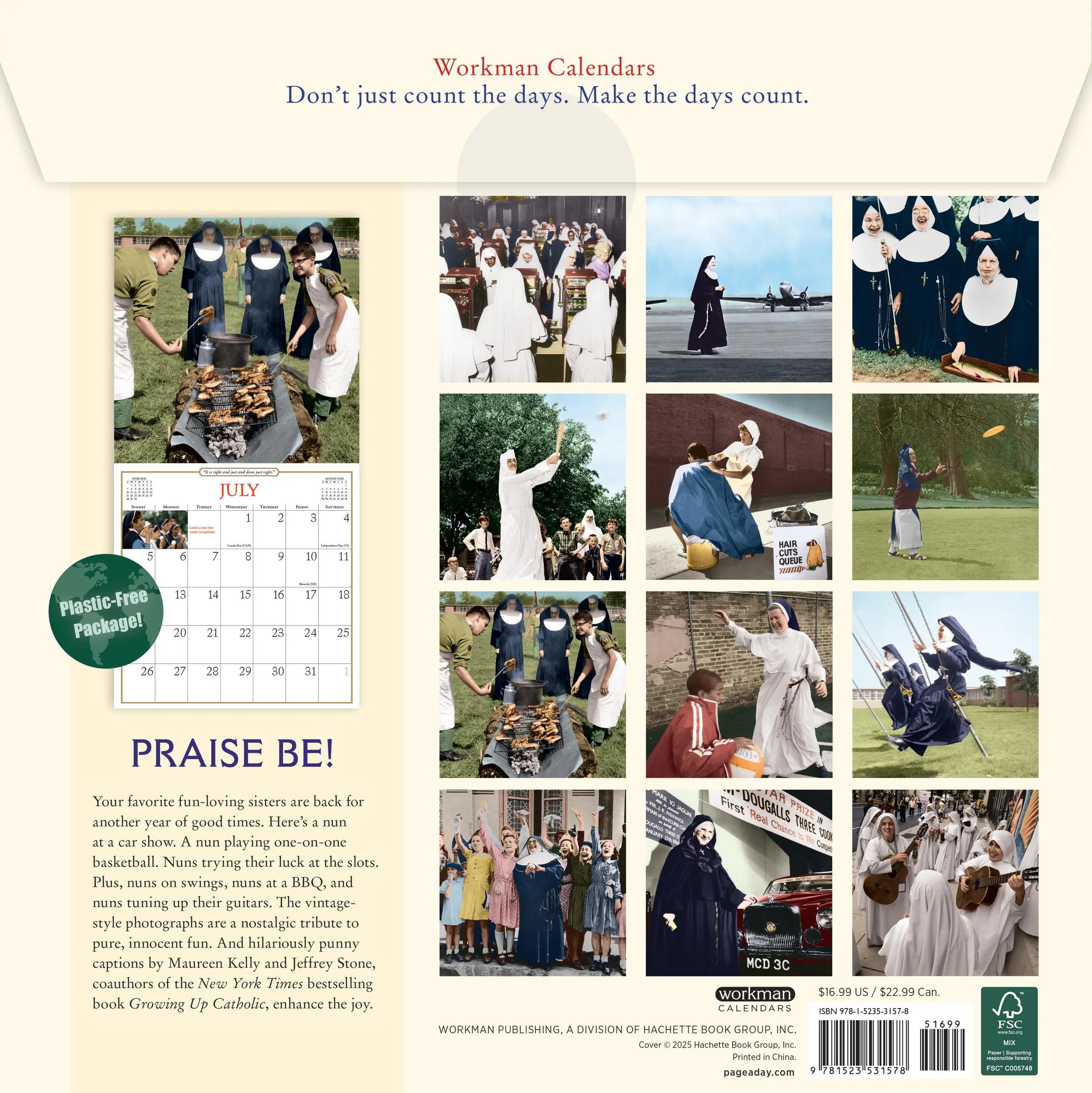 Nuns Having Fun 2026 Wall Calendar