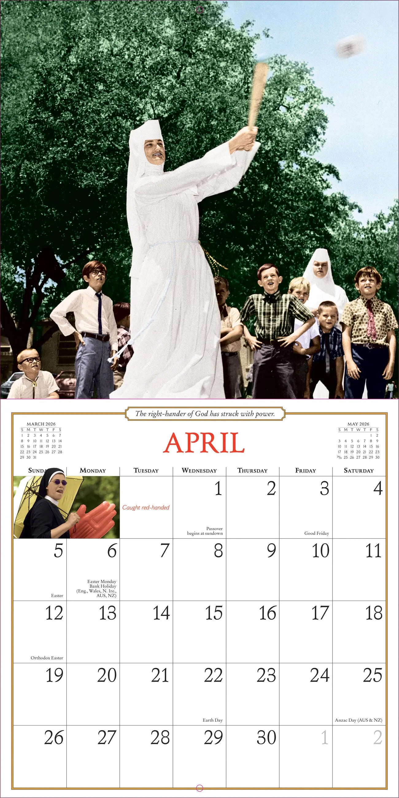 Nuns Having Fun 2026 Wall Calendar