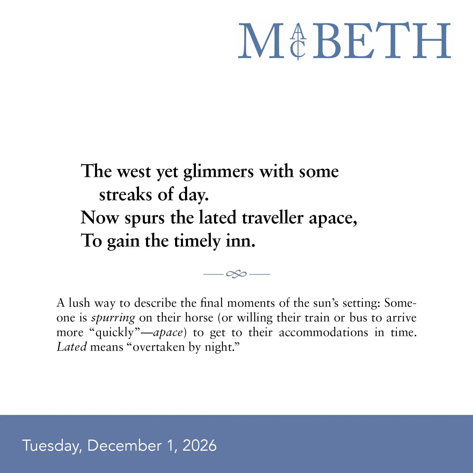 Everyday Shakespeare: Lines for Life 2026 Page-a-Day Calendar