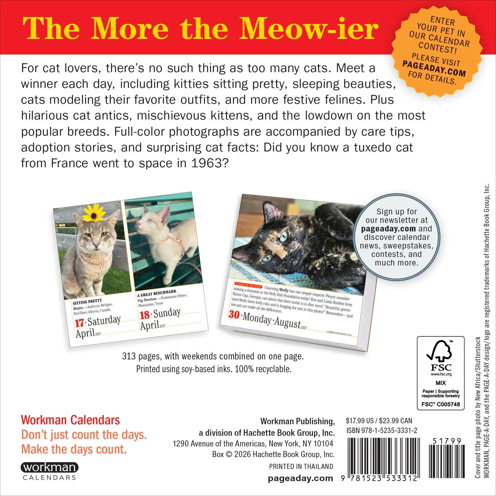 WRK 365 Cats 2027 Page-A-Day® Calendar