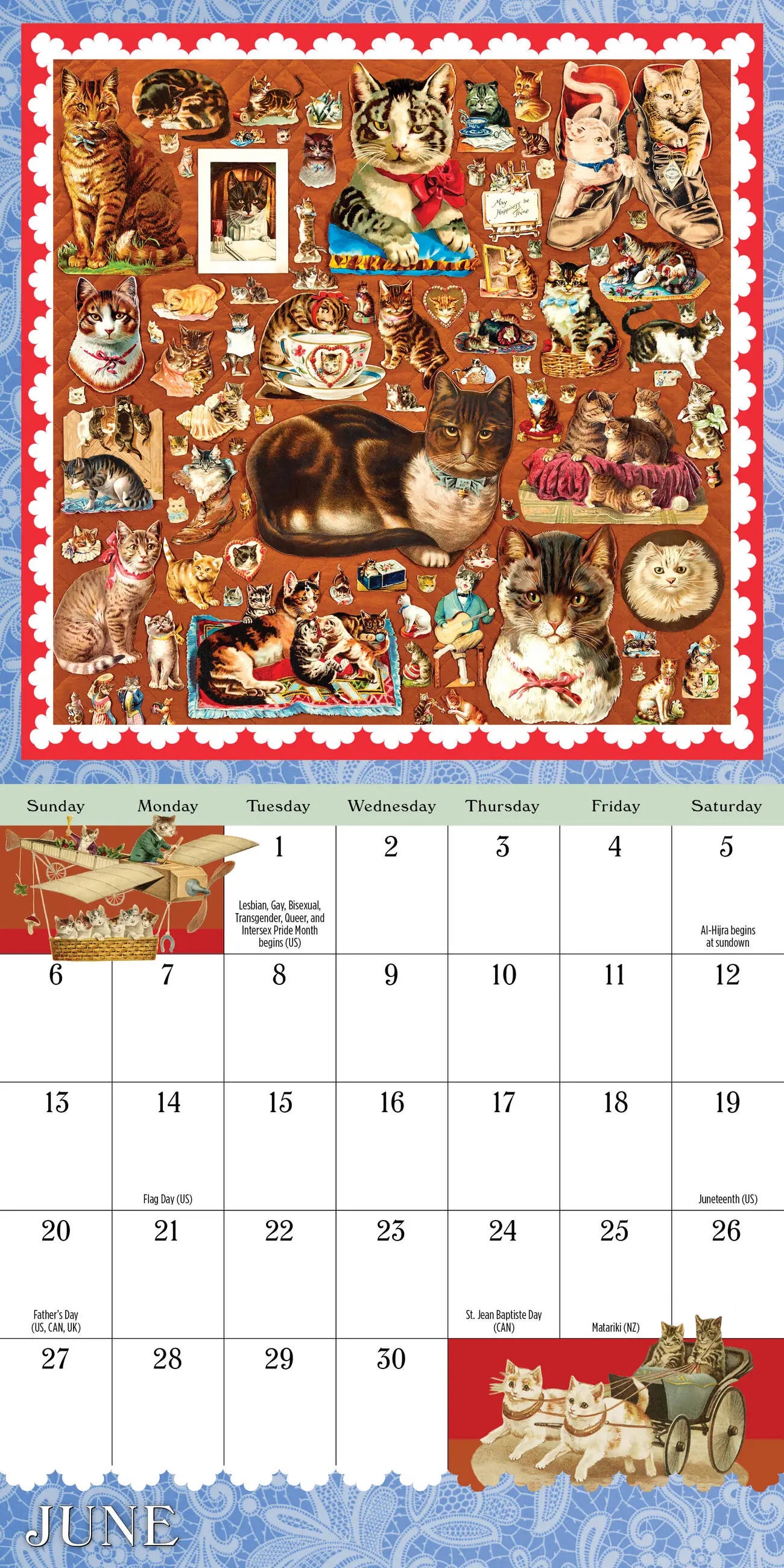 WRK Cynthia Hart’s Victoriana Cats 2027 Mini Wall Calendar