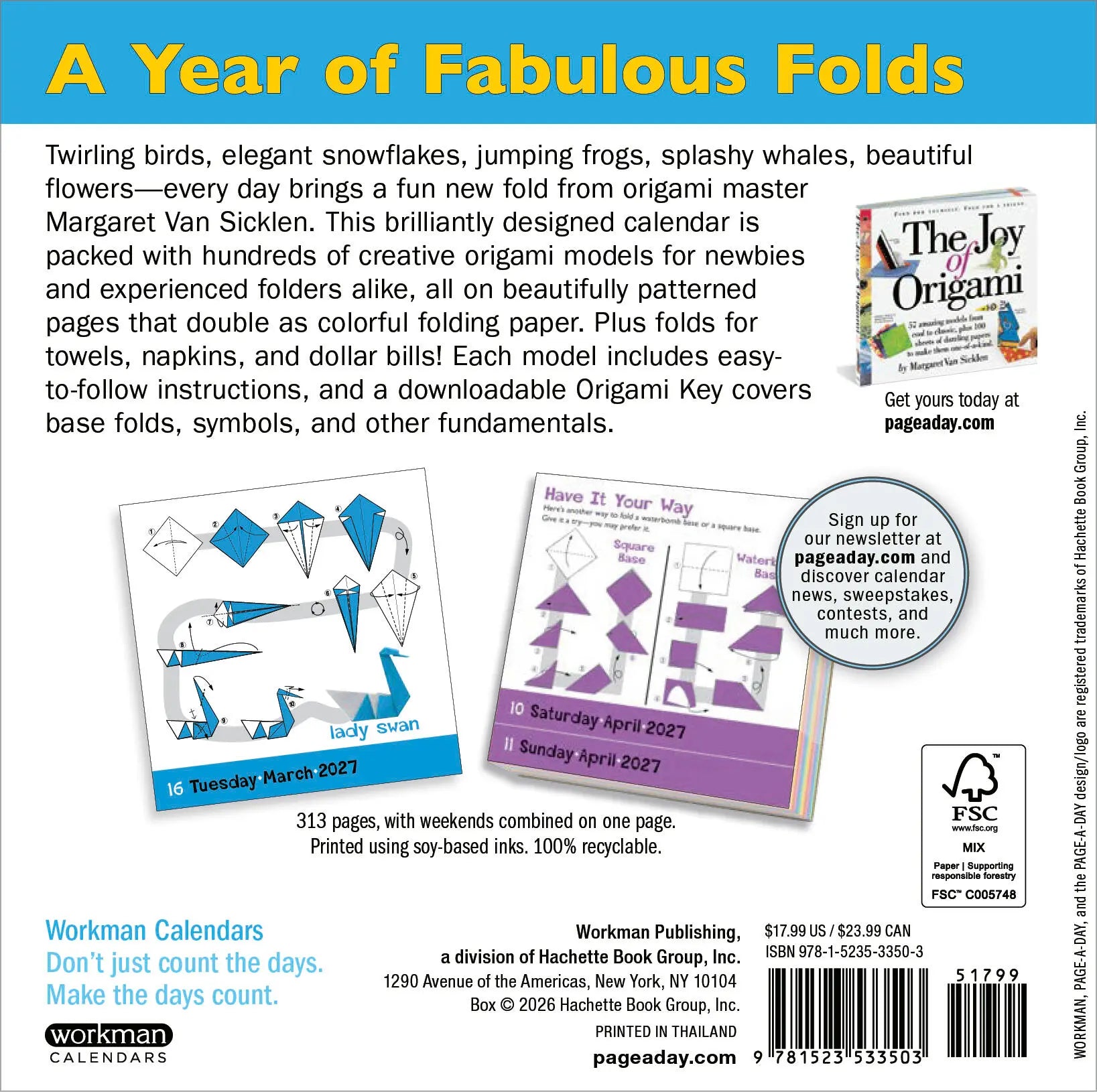 WRK Origami 2027 Page-A-Day® Calendar