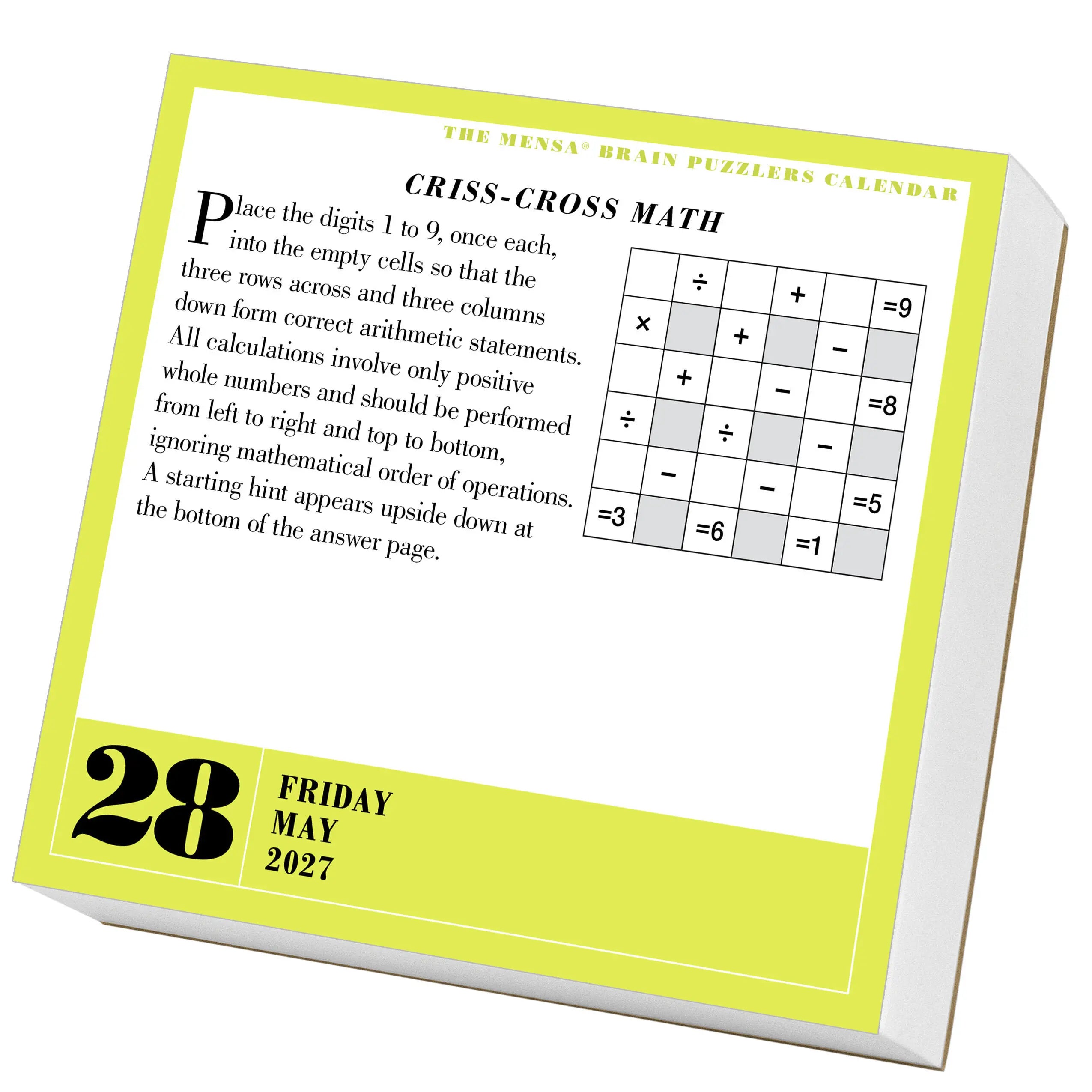 WRK Mensa® 365 Brain Puzzlers 2027 Page-A-Day® Calendar