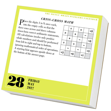 WRK Mensa® 365 Brain Puzzlers 2027 Page-A-Day® Calendar