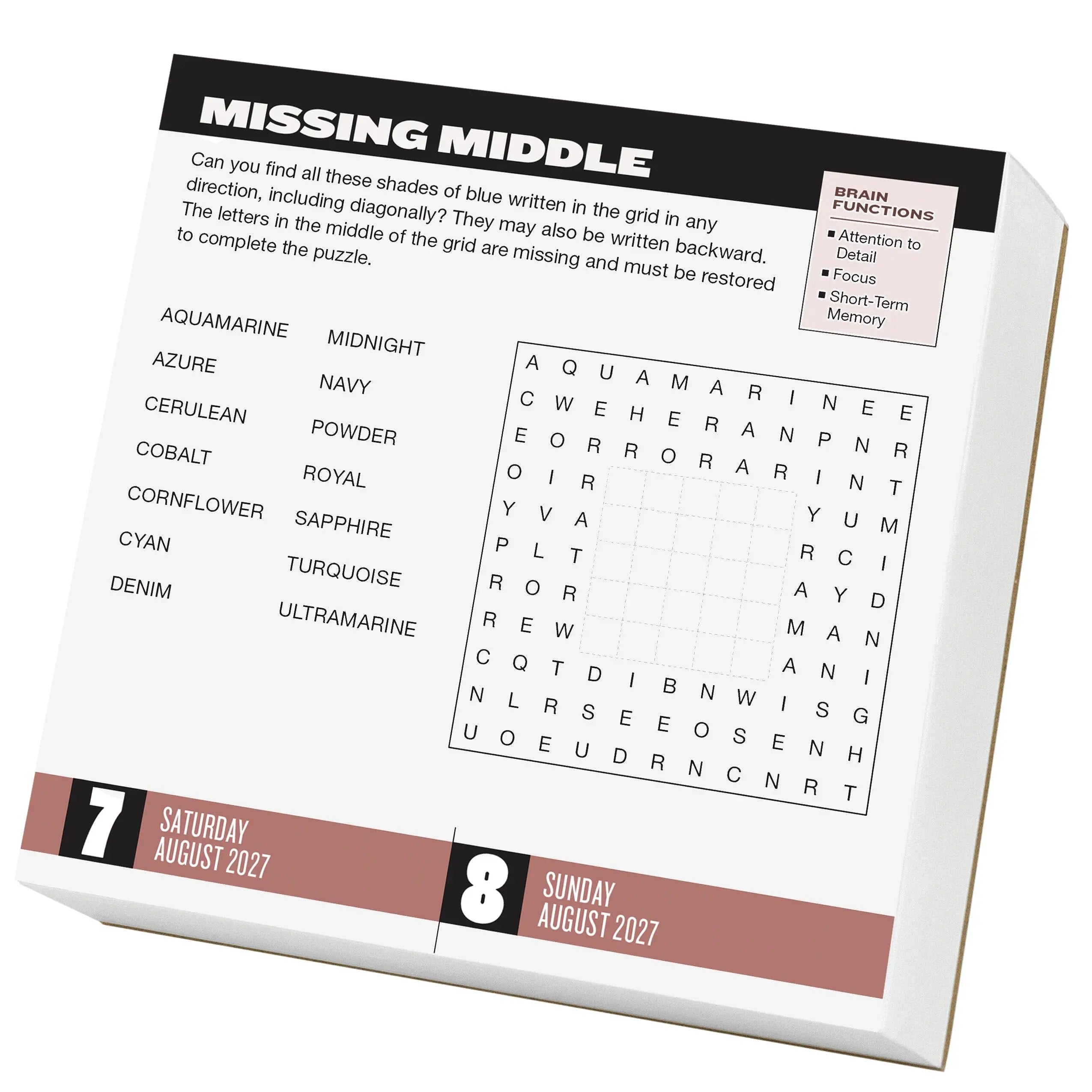 WRK Brainpower Puzzles 2027 Page-A-Day® Calendar
