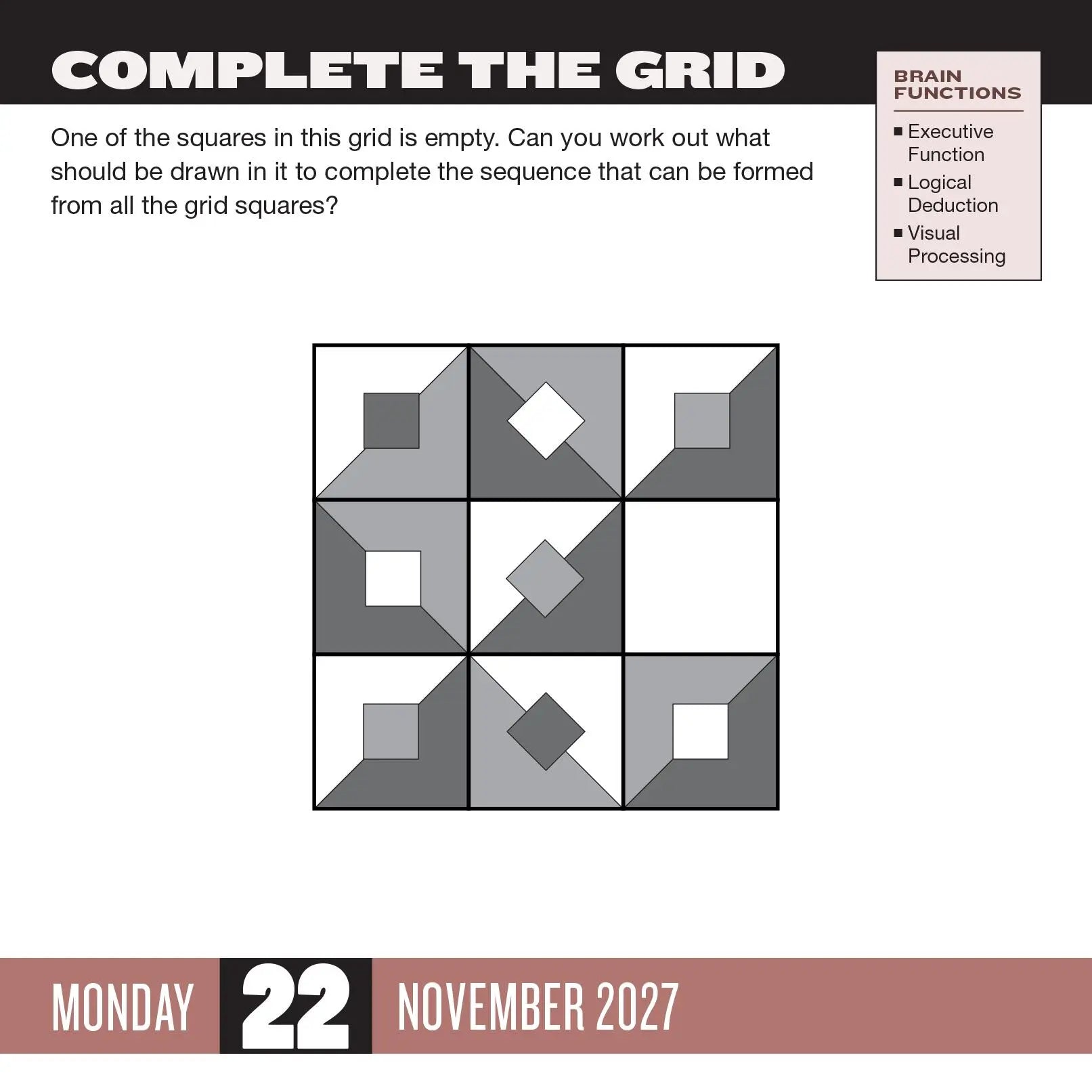 WRK Brainpower Puzzles 2027 Page-A-Day® Calendar