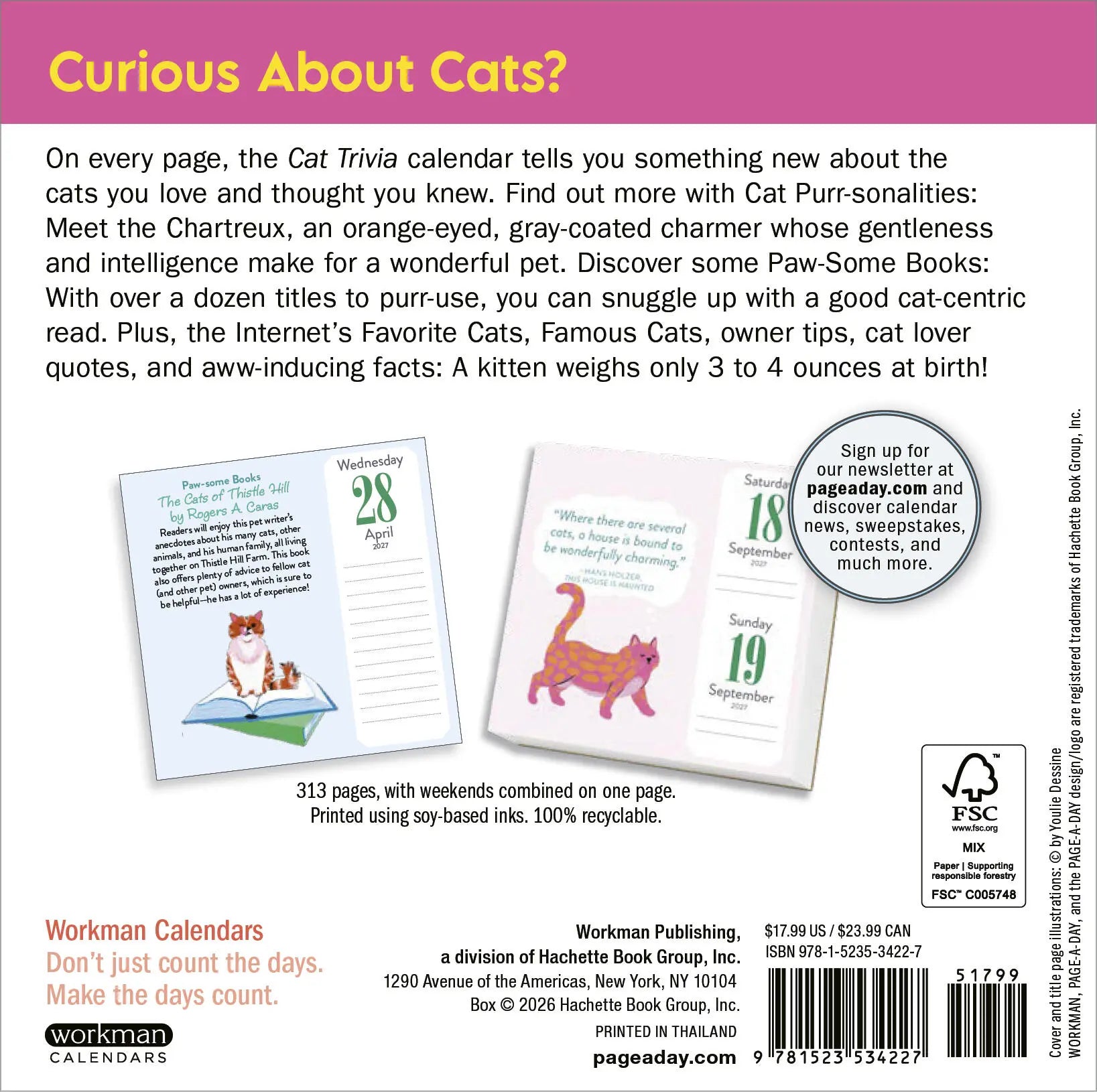 Cat Trivia 2027 Page-A-Day Calendar