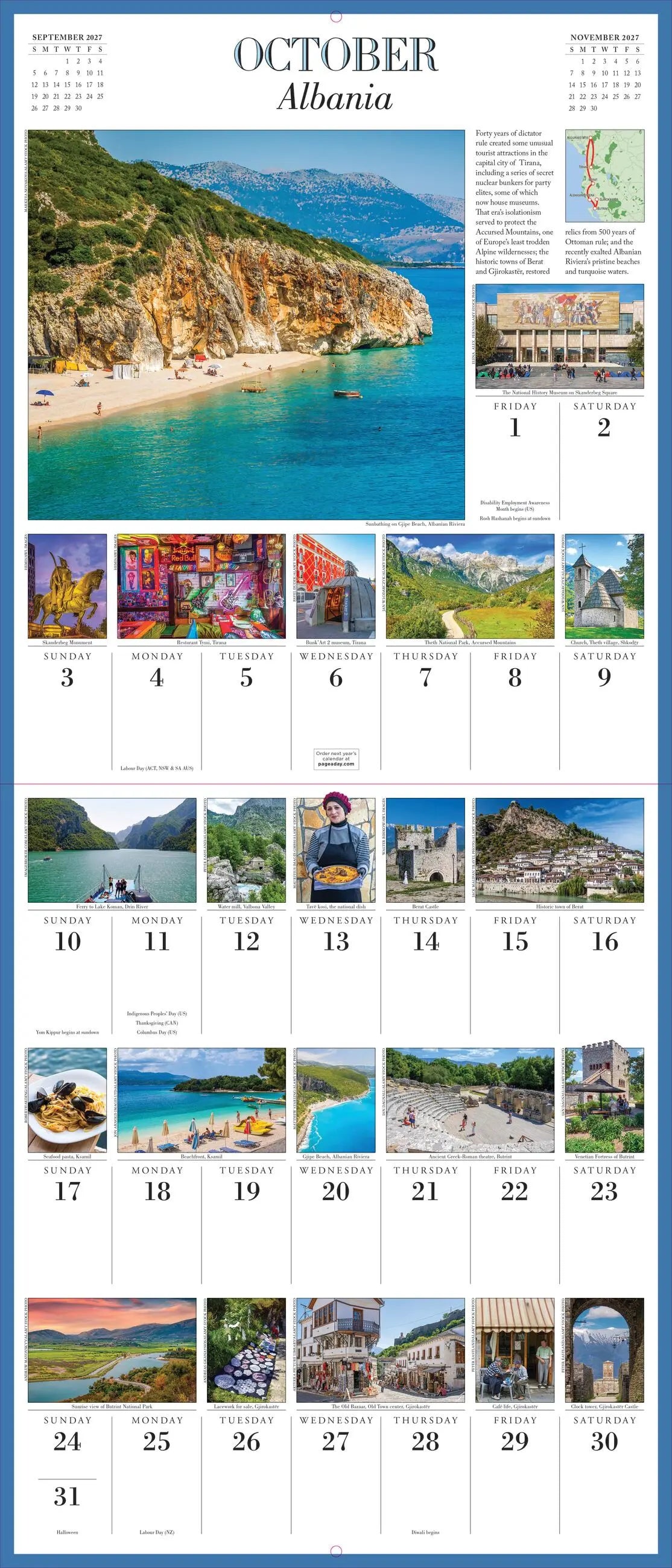WRK 1,000 Places to See Before You Die Picture-A-Day® 2027 Wall Calendar