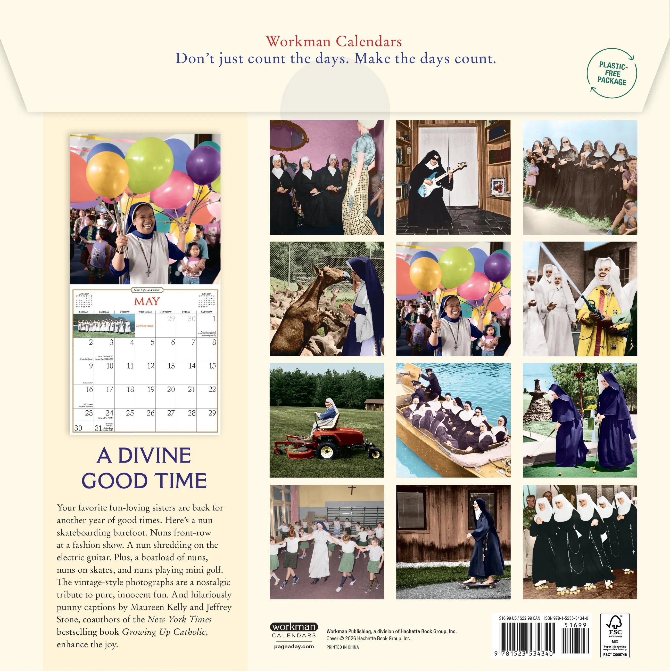 Nuns Having Fun 2027 Wall Calendar