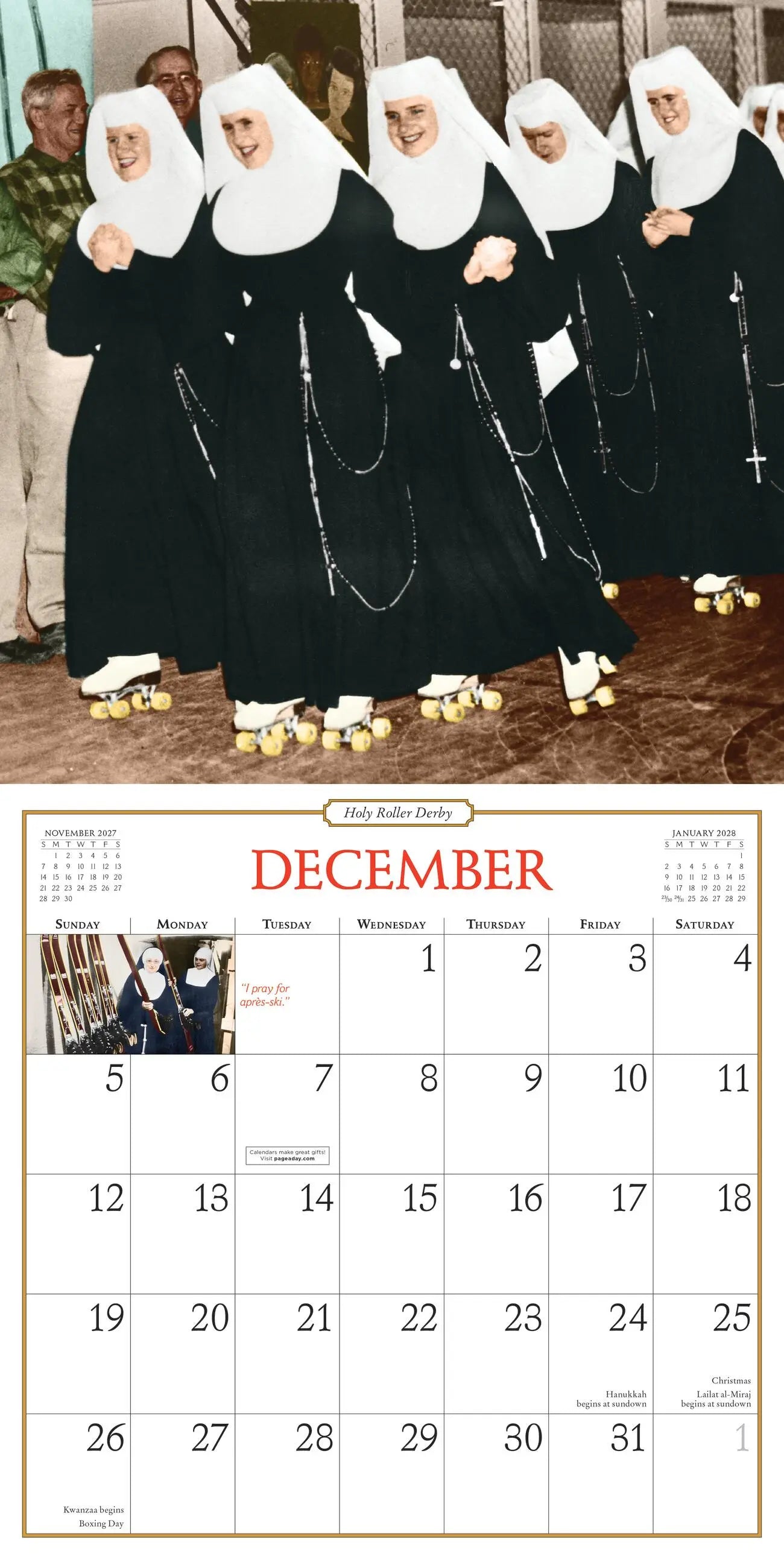 Nuns Having Fun 2027 Wall Calendar