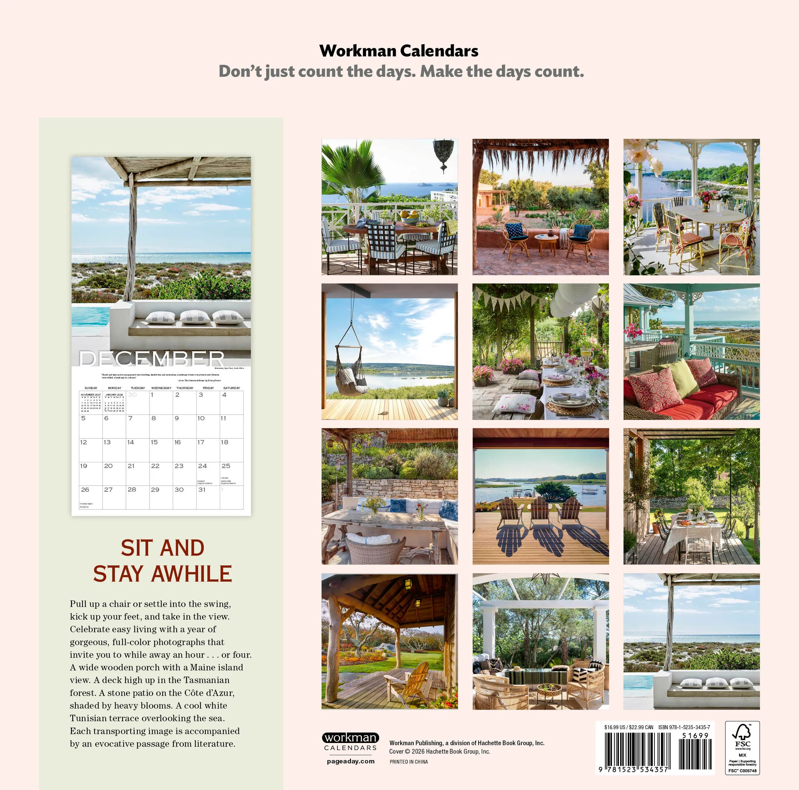 WRK Out on the Porch 2027 Wall Calendar