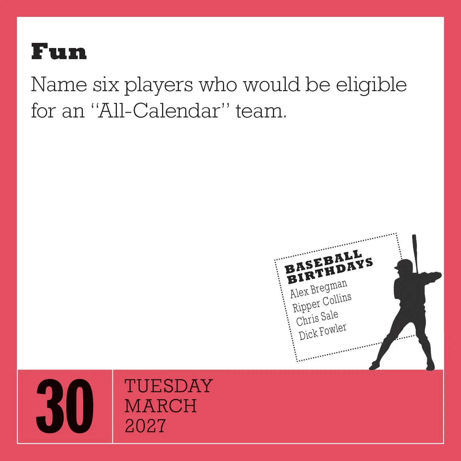 A Year of Baseball Trivia! 2027 Page-A-Day Calendar