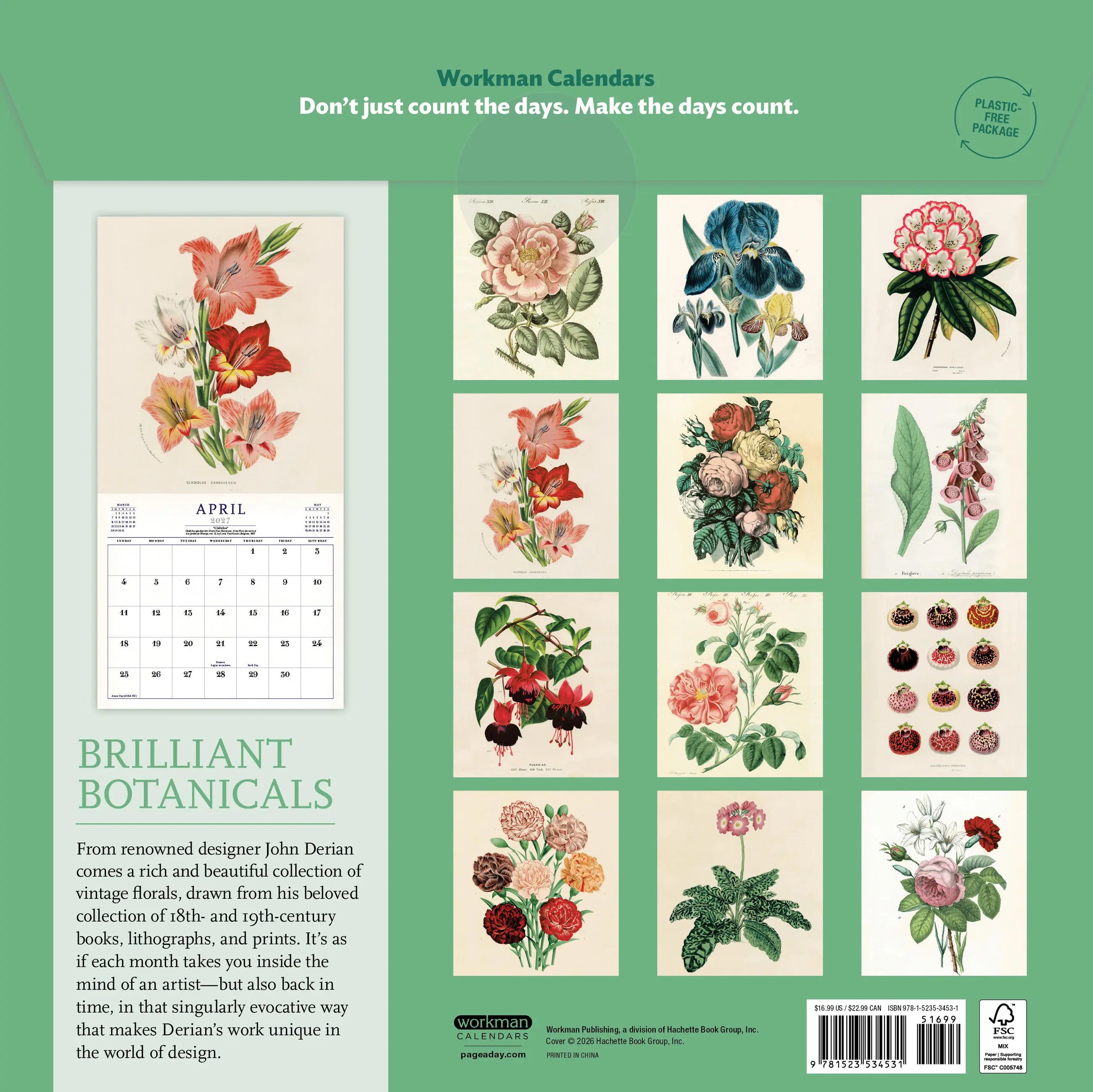 WRK The World of John Derian 2027 Wall Calendar