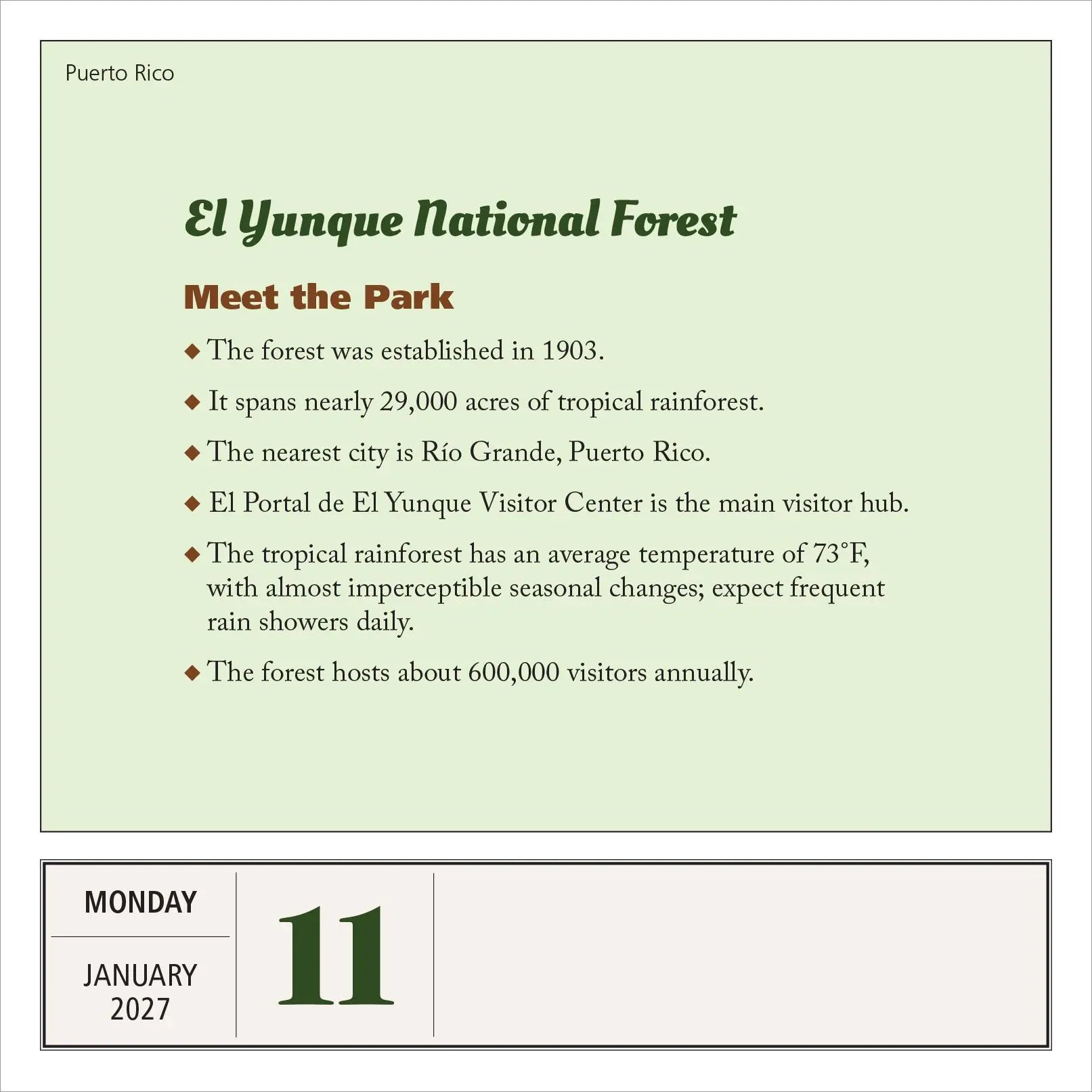 National Parks 2027 Page-A-Day Calendar