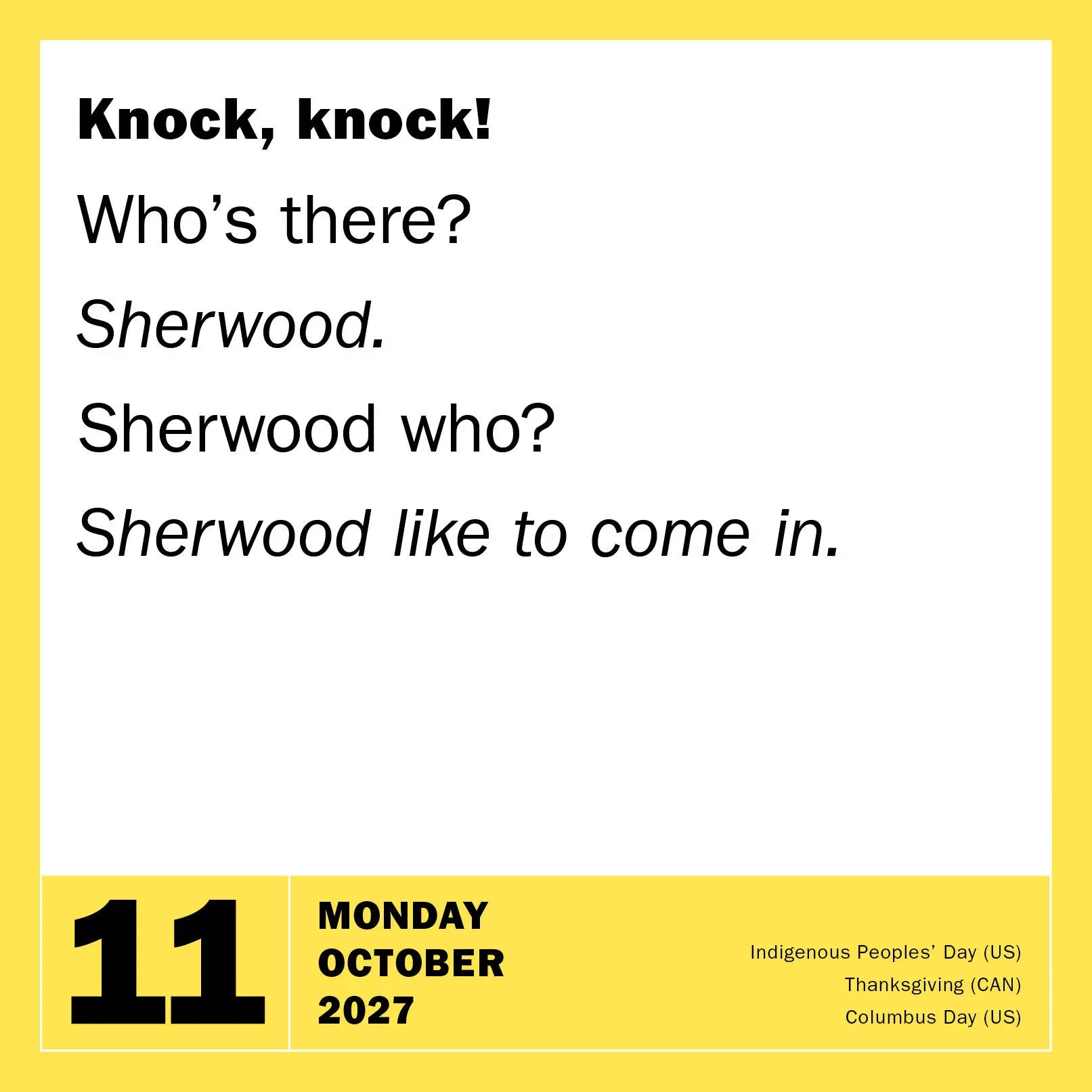 WRK 290 Bad Jokes & 75 Punderful Puns 2027 Page-A-Day® Calendar