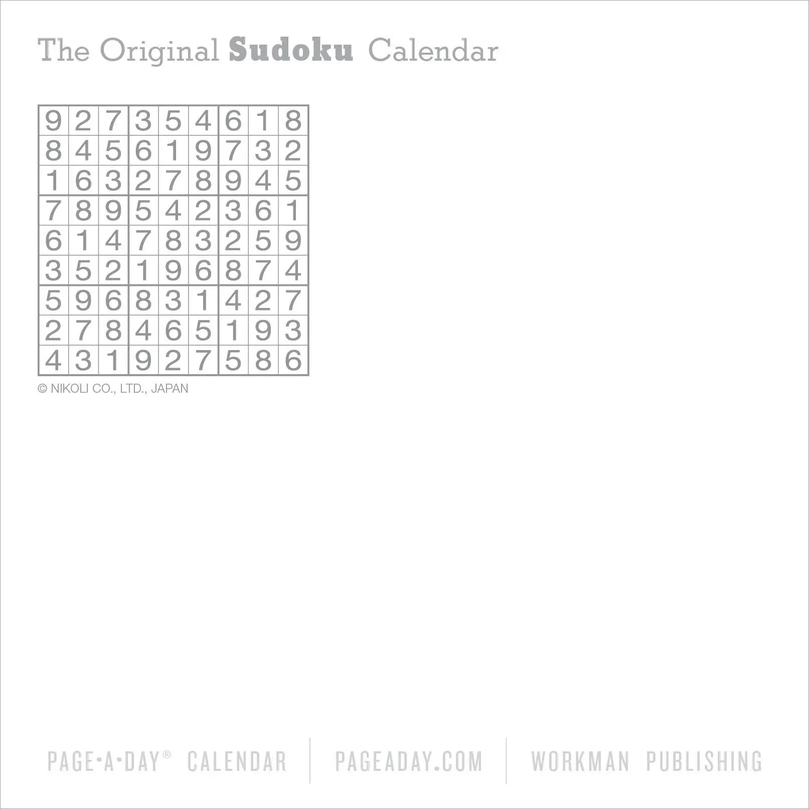 Original Sudoku 2027 Page-A-Day Calendar