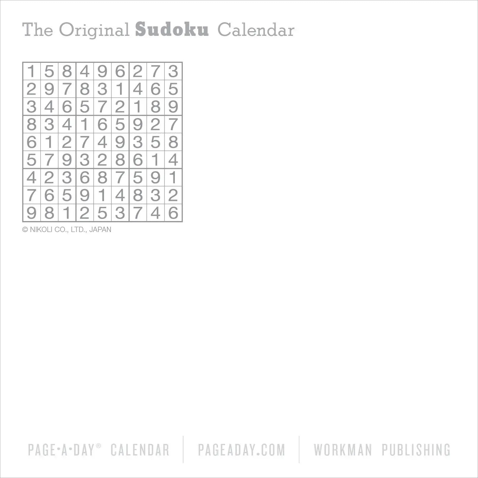 Original Sudoku 2027 Page-A-Day Calendar