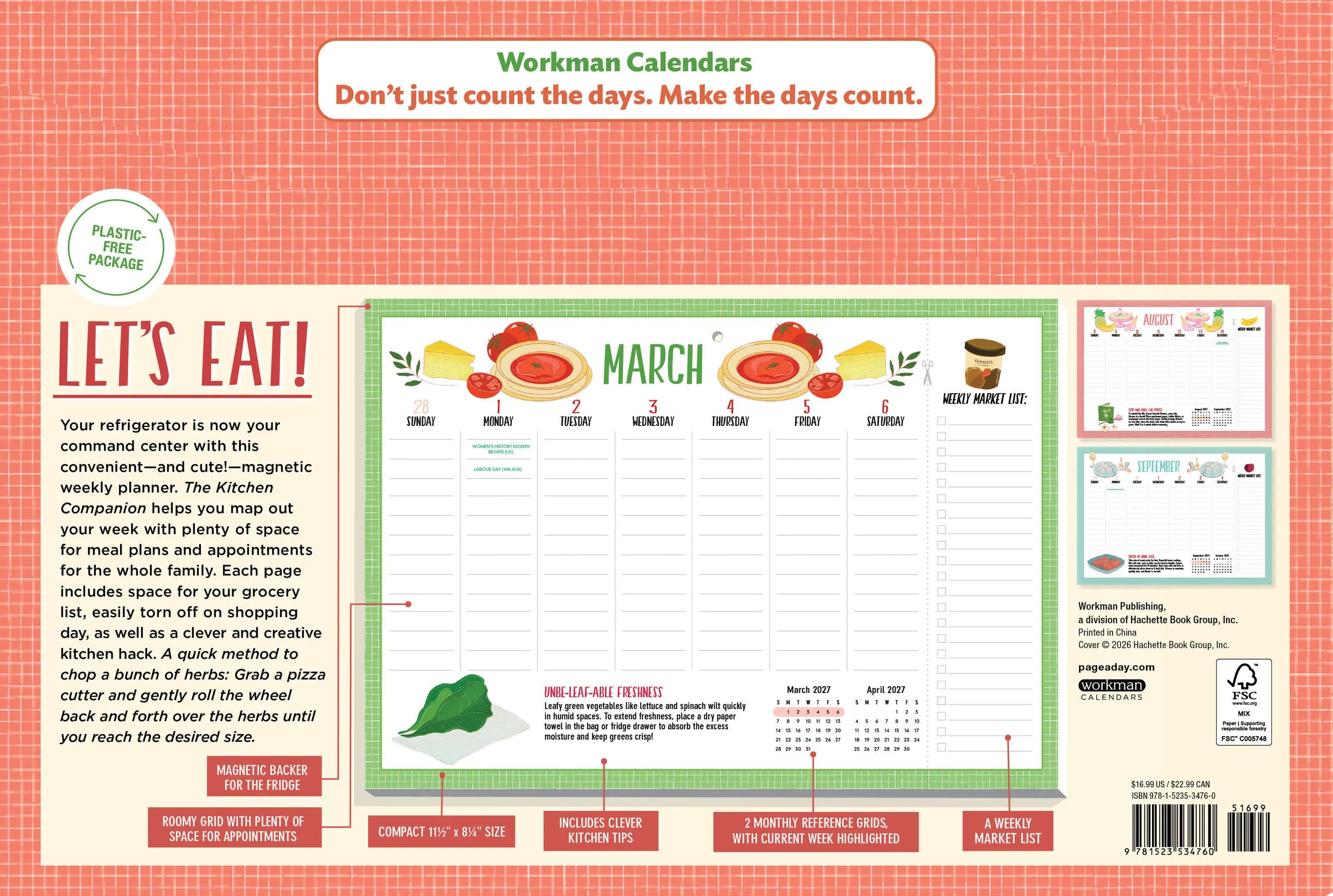 WRK The Kitchen Companion Page-A-Week Calendar 2027