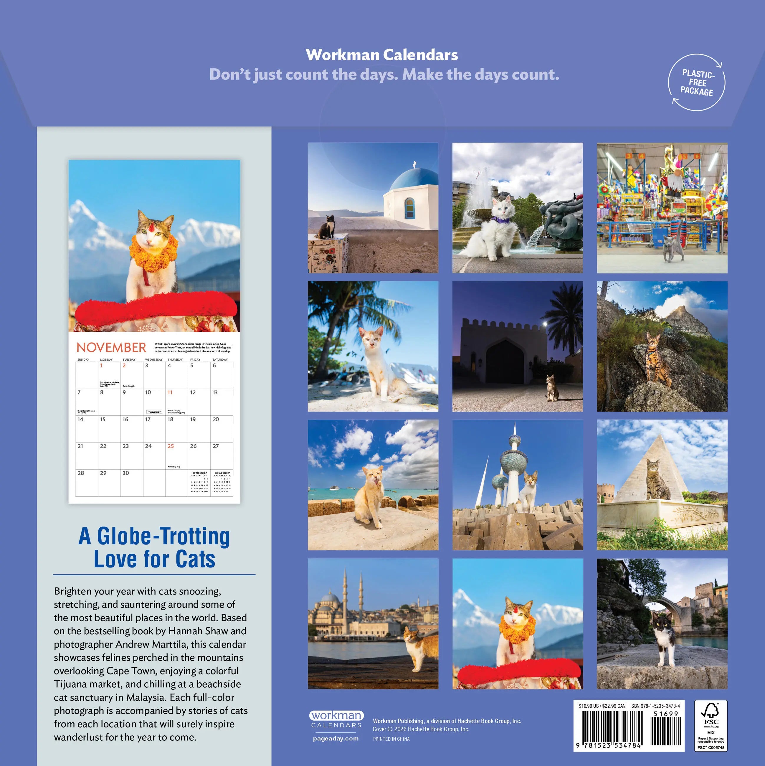 Cats of the World 2027 Wall Calendar