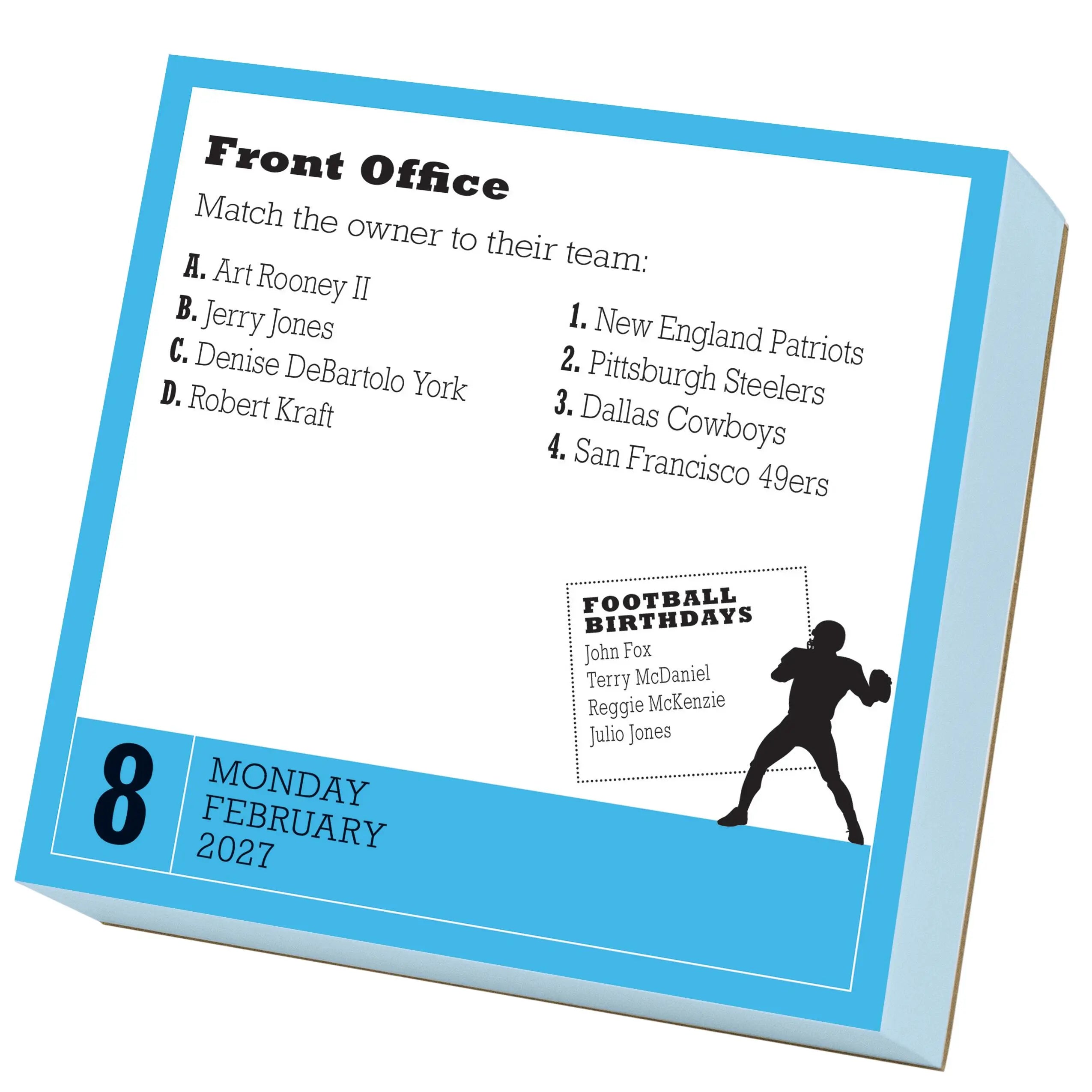 WRK A Year of Football Trivia! 2027 Page-A-Day® Calendar