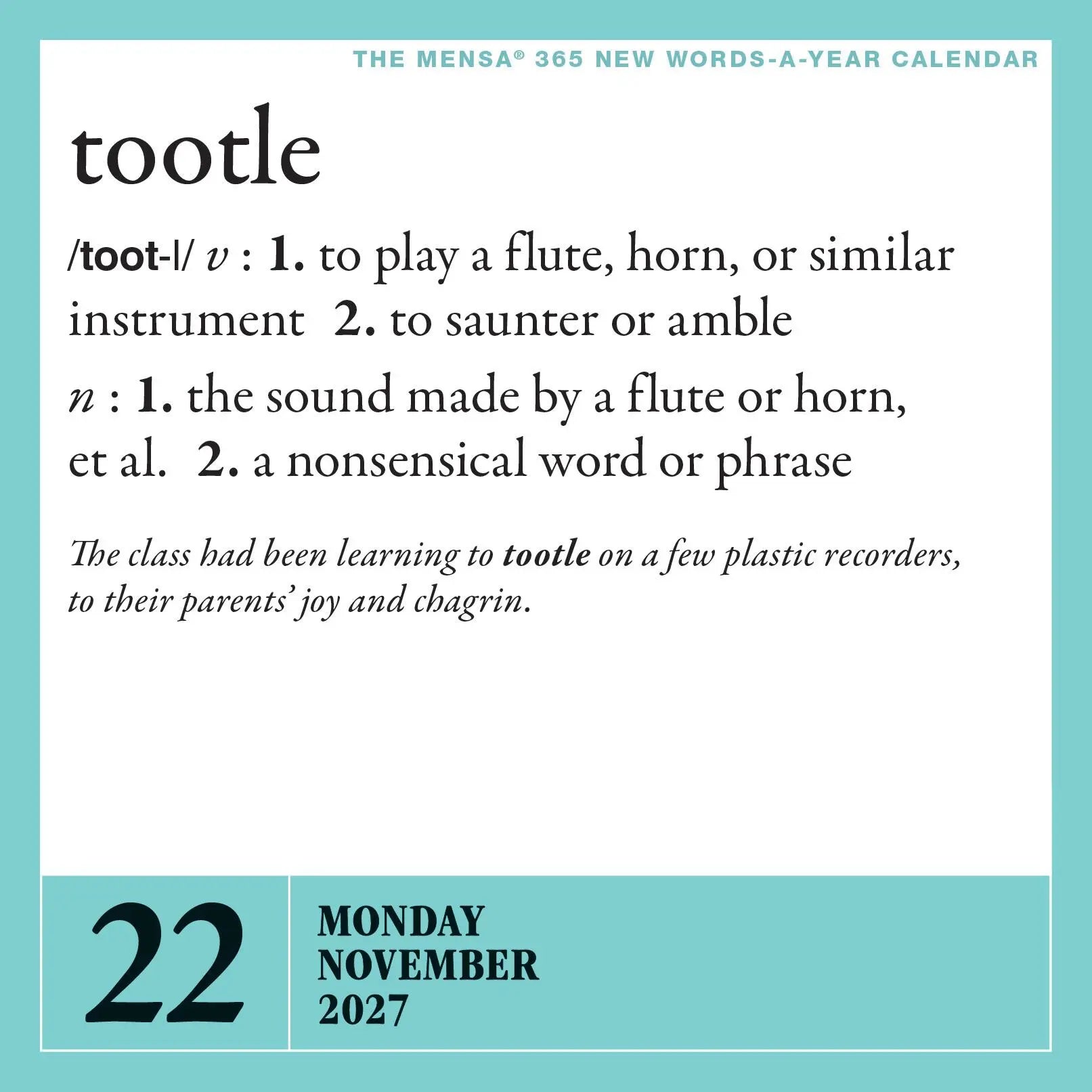 Mensa 365 New Words-A-Year 2027 Page-A-Day Calendar