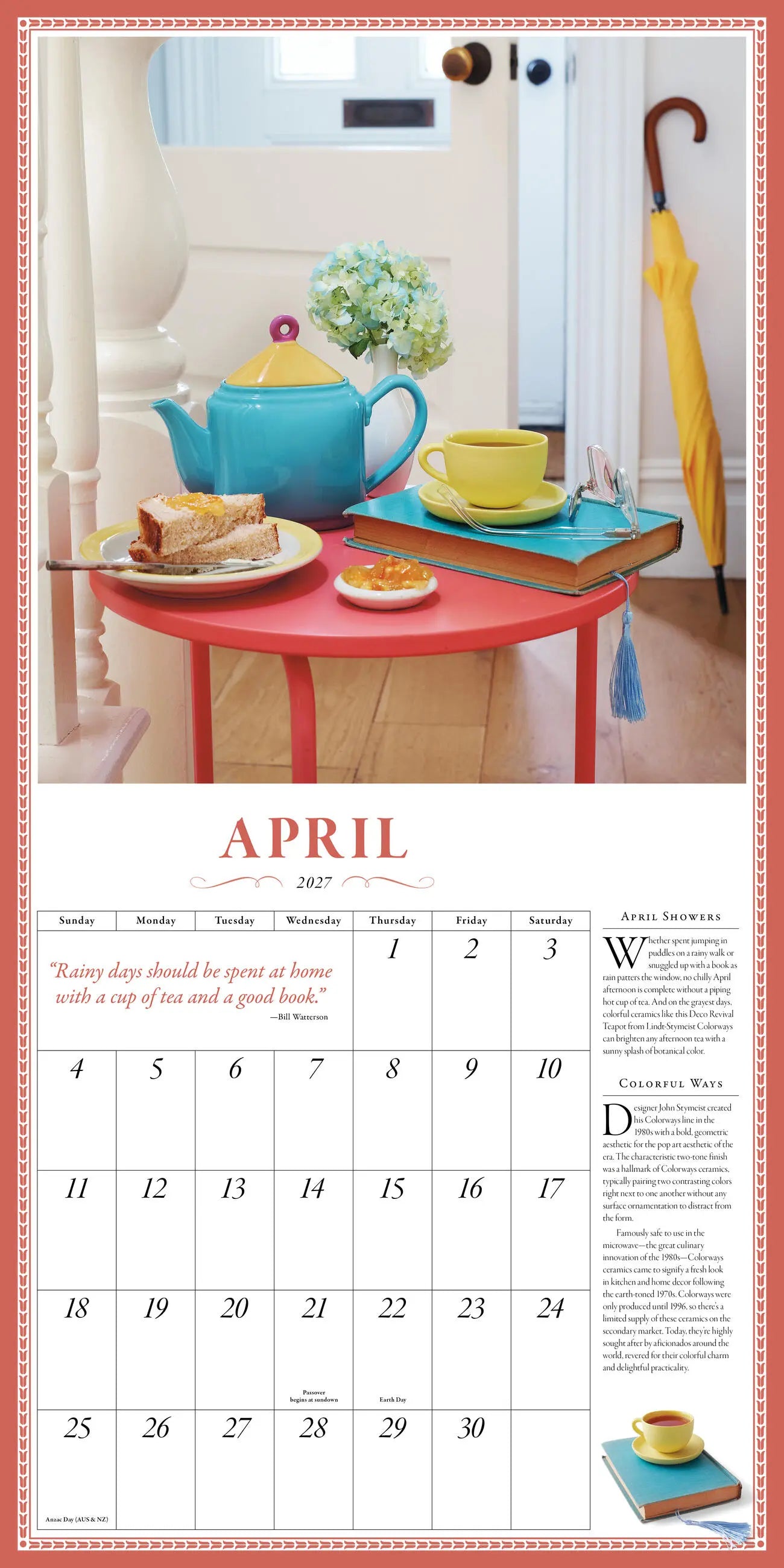 The Collectible Teapot 2027 Wall Calendar