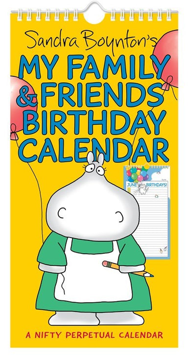 Sandra Boynton's My Family & Friends Birthday Calendar