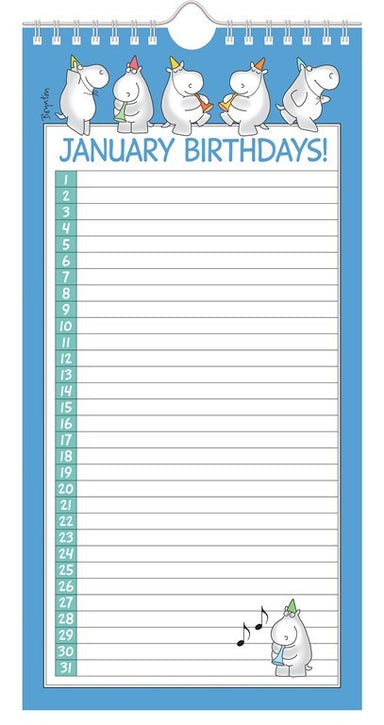 Sandra Boynton's My Family & Friends Birthday Calendar