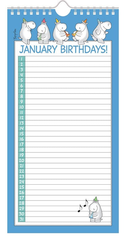 Sandra Boynton's My Family & Friends Birthday Calendar