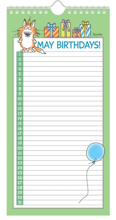 Sandra Boynton's My Family & Friends Birthday Calendar
