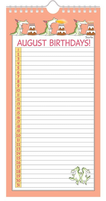Sandra Boynton's My Family & Friends Birthday Calendar