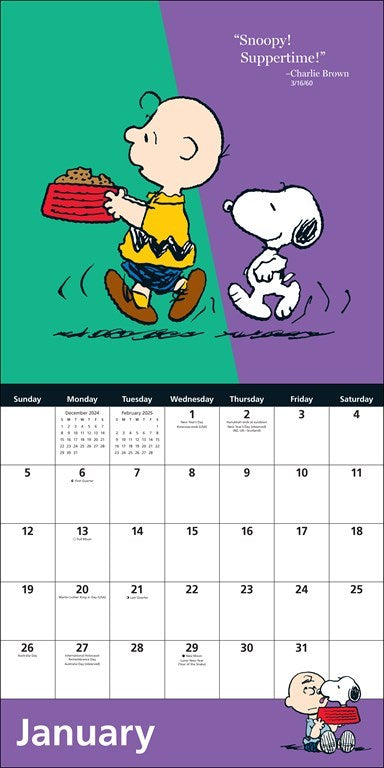 Peanuts 2025 Wall Calendar    