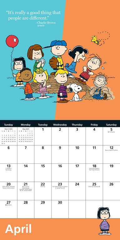 Peanuts 2025 Wall Calendar    