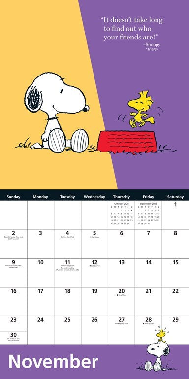 Peanuts 2025 Wall Calendar    