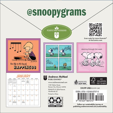 @snoopygrams Feelin' Groovy 2025 Mini Wall Calendar    