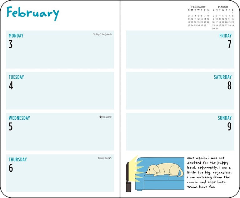 Thoughts of Dog 2025 Monthly/Weekly Planner    