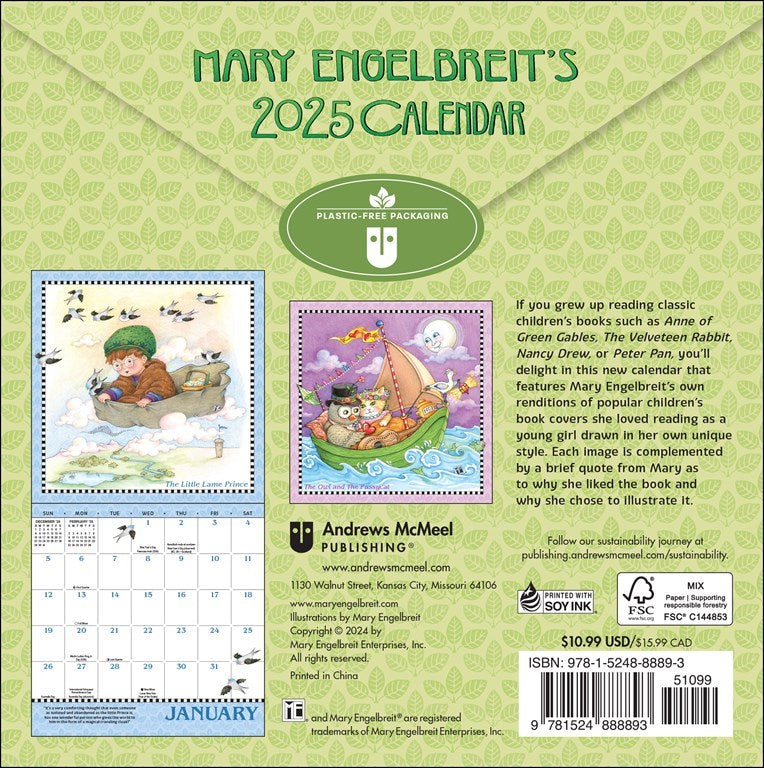 Mary Engelbreit's Once Upon A Time 2025 Mini Wall Calendar    