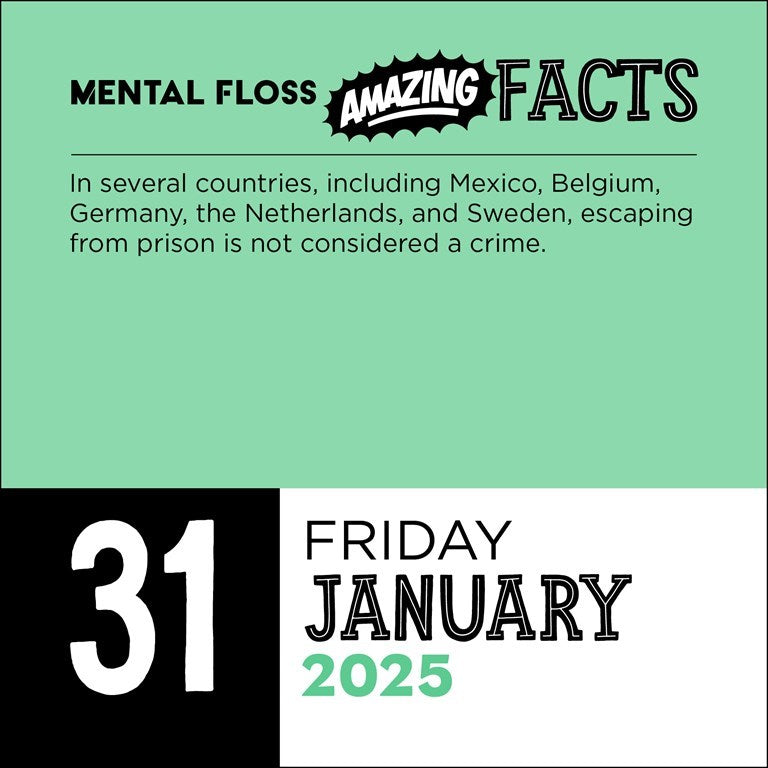 Mental Floss Amazing Facts 2025 Page A Day Calendar    