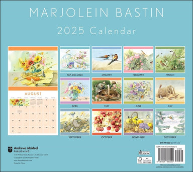 Marjolein Bastin Nature's Inspiration 2025 Wall Calendar    