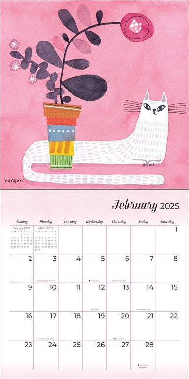 Feline - Terry Runyan's Cats 2025 Wall Calendar    