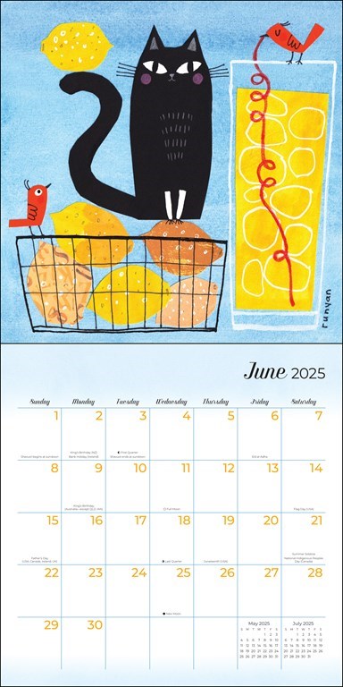 Feline - Terry Runyan's Cats 2025 Wall Calendar    