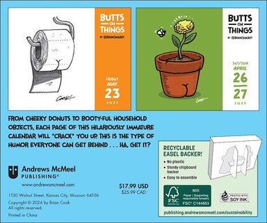 Butts On Things 2025 Page A Day Calendar    