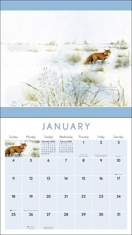 Marjolein Bastin Nature's Inspiration 2026 Deluxe Wall Calendar with Print
