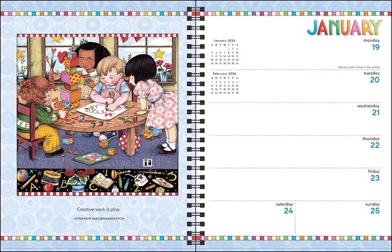 Mary Engelbreit's You Are a Work of Art 12-Month 2026 Monthly/Weekly Planner