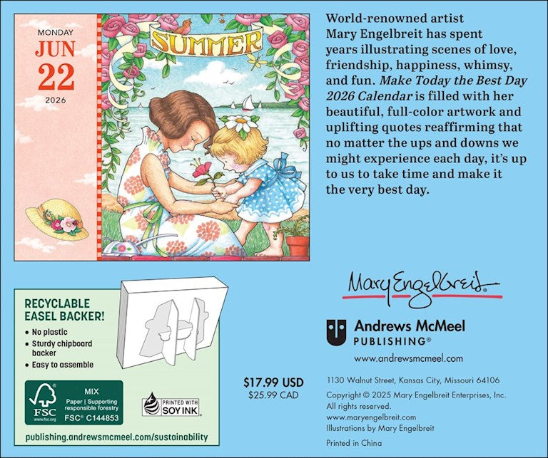 Mary Engelbreit's Make Today the Best Day 2026 Page-A-Day Calendar