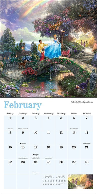 Disney Dreams Collection by Thomas Kinkade Studios 2026 Mini Wall Calendar
