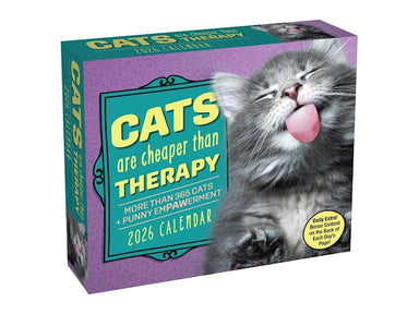 Cats Are Cheaper Than Therapy 2026 Day-to-Day Calendar